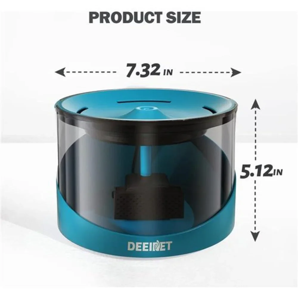 Cat Water Fountain,74oz/2.2L Ultra Quiet Automatic Water Dispenser for Cats Dogs